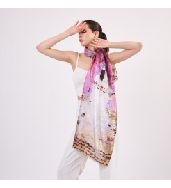 Universal silk long scarf
