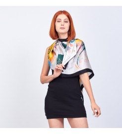 Long silk scarf