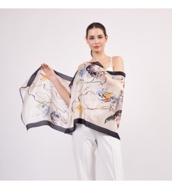 Printed silk scarf