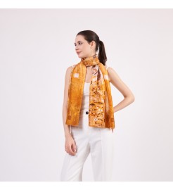 Art print silk scarf